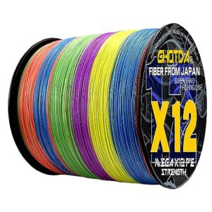 x12 braided fishing line original braid ultra pe fishing line multicolor high strength fishing line 500m