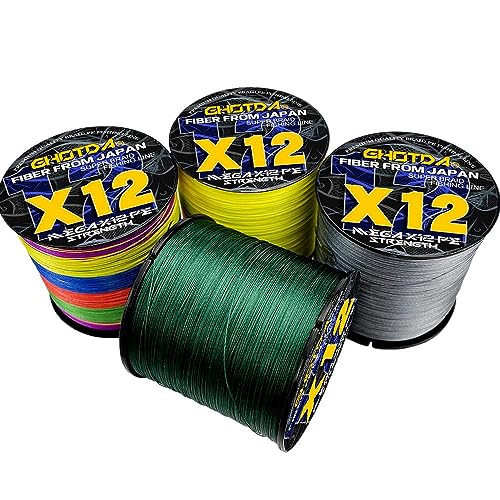 PE Braided Fishing Line 12 Strands 500 M Multifilament Throws Farther and Cuter Better Fishing Line11.3-54.5kg