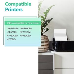 069 Toner Cartridge Compatible Replacement for Canon 069H for imageCLASS MF753Cdw MF751Cdw LBP674Cdw Printer (1 Cyan)