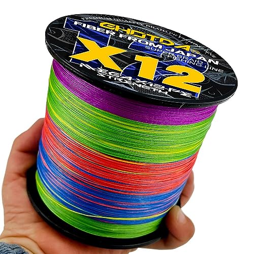 X12 500 Meters Braided Fishing Line High Endurance Super Strength Multifilament PE Saltwater Fish Wire