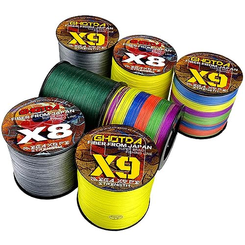 Braided Fishing Line 9 Strands 8 Strands PE Multicolor Fishing Lines Braid 500m Strong Strength Fish Line 18LB-100LB