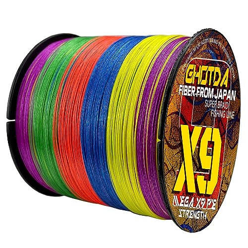 Braided Fishing Line 9 Strands 8 Strands PE Multicolor Fishing Lines Braid 500m Strong Strength Fish Line 18LB-100LB