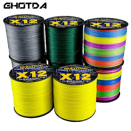 12 Strands Braided Fishing Line PE Fishing Line 25-120LB Multifilament Fishing Line Smooth Fishing Cord Wire