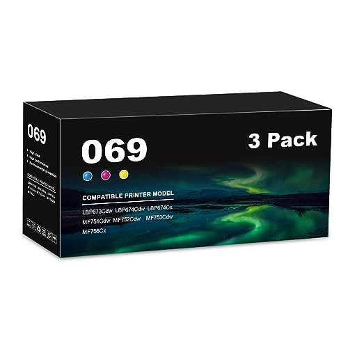 069 Toner Cartridge Compatible Replacement for Canon 069H for imageCLASS MF753Cdw MF751Cdw LBP674Cdw Printer (3 Pack)