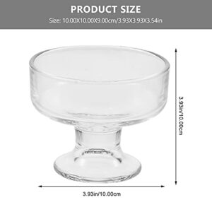 Glass Dessert Bowls Footed Ice Cream Cups Glass Dessert Cup Custard Cup Decorative Trifle Bowl for Fruit Salad Snack Cocktail Condiment Serveware 250Ml Glass Trifle Bowl Easy to Clean