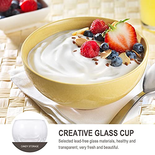 Clear Glass Mugs Clear Glass Dessert Bowls Ice Cream Mug Cups Champagne Flute Mimosa Glasses for Fruit Salad Snack Condiment Trifle Birthdays Weddings Parties Tulip Glass Easy to Clean