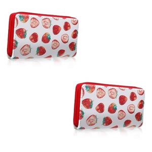 cabilock 2pcs wallet purses strawberry kawaii girls gifts red purse girls purse mini purse girl gifts plant accessories leather long purse women purse bags ornament miss