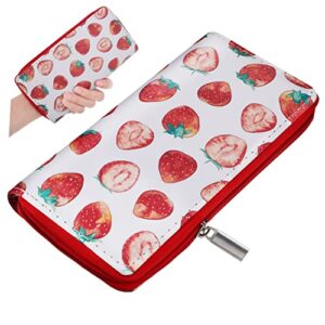 Cabilock 2pcs wallet purses strawberry kawaii girls gifts red purse girls purse mini purse girl gifts plant accessories leather long purse women purse bags Ornament Miss