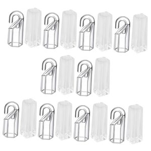 exceart 1 set curtain rod accessories blind replacement handle curtain rod hanger plastic wand tip hook clear hangers clear curtains transparent curtains drapery wand handle wand caps hook
