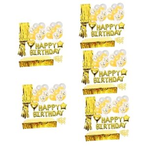 totority 5 sets balloon party decorations golden balloons baby balloons gold tablecloth birthday confetti balloons birthday latex balloons girl birthday party decorations birthday balloons