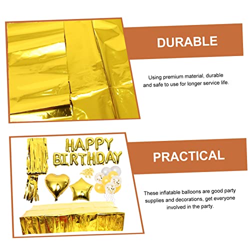 Totority 5 Sets balloon party decorations golden balloons baby balloons gold tablecloth birthday confetti balloons birthday latex balloons girl birthday party decorations birthday balloons