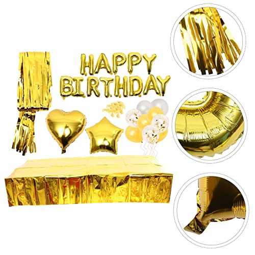 Totority 5 Sets balloon party decorations golden balloons baby balloons gold tablecloth birthday confetti balloons birthday latex balloons girl birthday party decorations birthday balloons