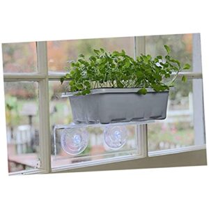 GANAZONO 3pcs window shelf for plants indoor wall mounted shelf indoor plant rack wall shelving wall organizer Shelf Suction Cup Holder Flower Holder Wall Mounted Pot Saver flower stand