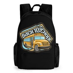 school bus back to school laptop backpack for men women shoulder bag business work bag travel casual daypacks