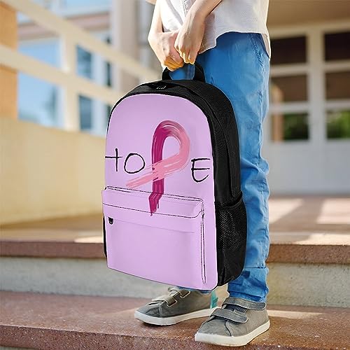 Pink Ribbon - Breast Cancer Awareness Laptop Backpack for Men Women Shoulder Bag Business Work Bag Travel Casual Daypacks