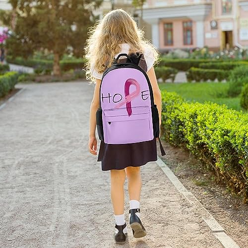 Pink Ribbon - Breast Cancer Awareness Laptop Backpack for Men Women Shoulder Bag Business Work Bag Travel Casual Daypacks