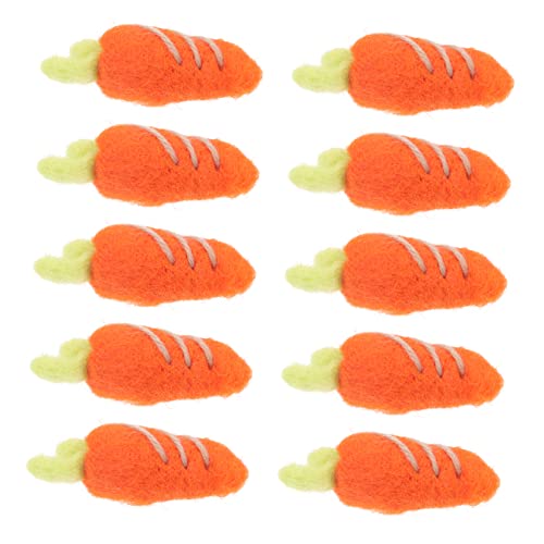 IMIKEYA 20 Pcs Felt Carrots Crafts Supplies Cap Decorations Christmas Garland Wool pom pom Felt Carrot Brooch Wool Felt Hairpin Accessories DIY Charm Clothes DIY Material