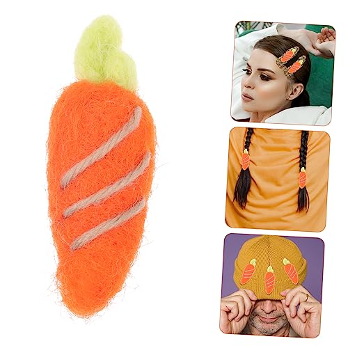 IMIKEYA 20 Pcs Felt Carrots Crafts Supplies Cap Decorations Christmas Garland Wool pom pom Felt Carrot Brooch Wool Felt Hairpin Accessories DIY Charm Clothes DIY Material