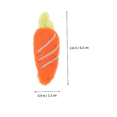 IMIKEYA 20 Pcs Felt Carrots Crafts Supplies Cap Decorations Christmas Garland Wool pom pom Felt Carrot Brooch Wool Felt Hairpin Accessories DIY Charm Clothes DIY Material