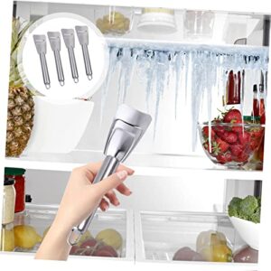 Happyyami 4pcs Stainless Steel Icing Spatula refrigerator for car stainless steel ice scoop squeegee for car Fridge Ice Remover fridge freezer Fridge Dredging Kit Refrigerator Ice Shovel arc