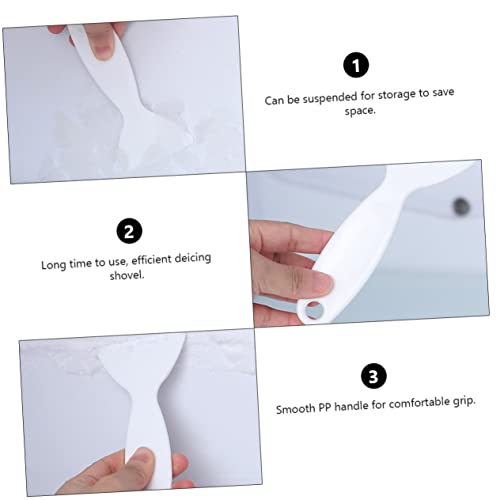 Vaguelly 60 Pcs Refrigerator Deicer Ice Remover Scoop ice Scraper for Freezer Household Tools Fridge ice Shovel ice Shovel for Fridge Plastic ice Shovel White ice Machine pp Clean Child