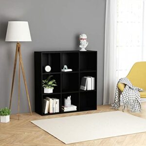 rewis book cabinet repisas para cuarto bookshelf for bedroom book storage cube storage shelf book shelf organizer black 38.6"x11.8"x38.6" engineered wood