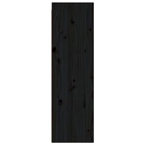 DYRJDJWIDHW Wall Cabinet Bookshelf for Bedroom,Shelves,Wood Bookcase,Suitable for Bedroom, Office, Living Room, Study,Black 11.8"x11.8"x39.4" Solid Pinewood