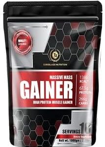 Massive Mass Gainer - 1.9 LBS - (1kg) - Chocolate Flavor - Solid (Muscle & Mass GAIN) (Pack of 1)