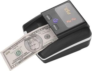 spuzzo banknote bill detector denomination value counter detection with battery counterfeit fake money currency cash checker tester machine for usd euro