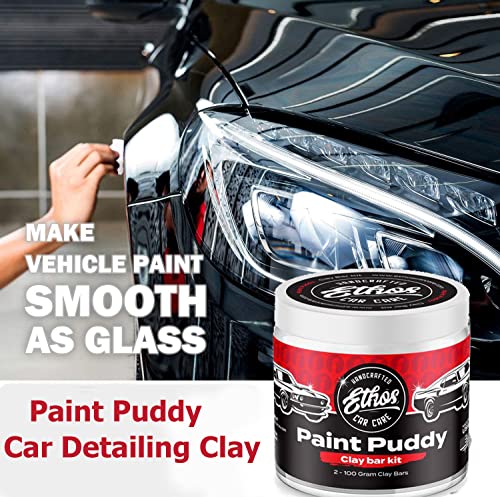 Ethos Clay Bar Kit Paint Puddy Car Detailing Clay 200g - Car Detailing Kit Premium Clay Bars Auto Detailing Clay Bar for Car Detailing, Wash and Clean