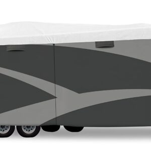 ADCO 36840 Designer Series Olefin HD Travel Trailer Cover 18' 1" - 20', Gray/White