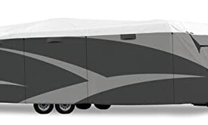 ADCO 36843 Designer Series Olefin HD Travel Trailer Cover 24' 1" - 26', Gray/White