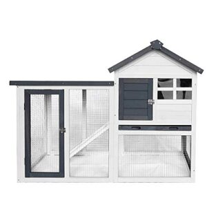 xinaier rabbit hutch wood house pet cage for small animals chicken coop wooden rabbit hutch outdoor garden backyard hen house wood pet house poultry cage