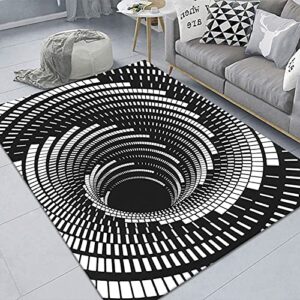 d-groee 3d vortex optical illusion rug, realistic door mat area rugs delicate edging polyester anti-slip visual door ground pad anti-fatigue floor mat for living room, entrance, lounge - 40 * 60cm d