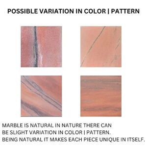 INA KI Natural Marble Tray | Natural Marble Color May Vary (Pink) - 14 x 8 Inches