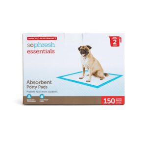 so phresh essentials potty pads, count of 150