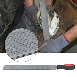 BRDI Horseshoe File, Double-Sided Farrier Hoof Rasp T12 Carbon Tool Steel Hoof Trimming Shoeing Tool for Horseshoe Trimming