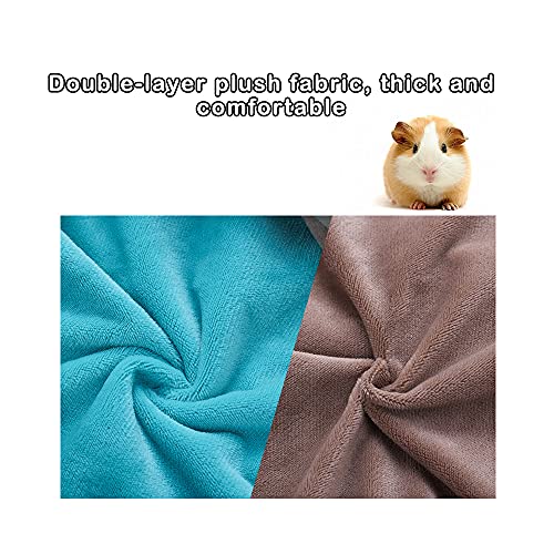 Small Animal Hammocks Plush Hideout Pet Cage Hammock for Ferret Hamster Guinea Pig Chinchilla Flying Squirrel Hanging Bed (Khaki)