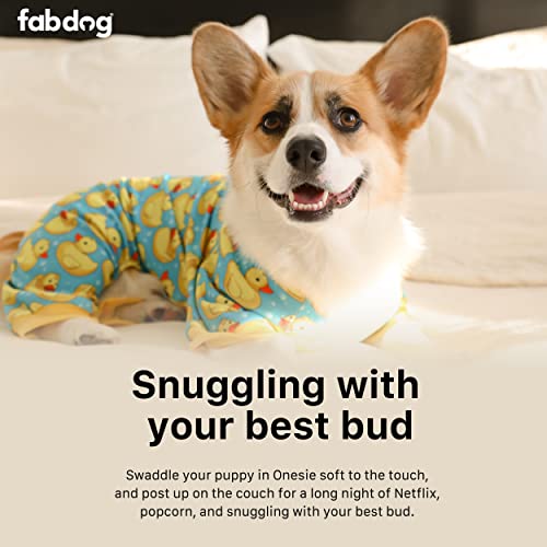 fabdog Dog Pajamas & Matching Dog Owner Bathrobe Set - Fun Clothes Set - Bathrobe With Waist Belt Sizes S/M and L/XL, Dog Outfit Size 12" | Available in X-mas Truck