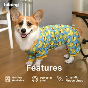 fabdog Dog Pajamas & Matching Dog Owner Bathrobe Set - Fun Clothes Set - Bathrobe With Waist Belt Sizes S/M and L/XL, Dog Outfit Size 12" | Available in X-mas Truck