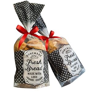 large bread bags for homemade bread with ties perfect for christmas bread bags holiday bread bags challah sourdough gift bread bags