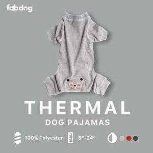 fabdog Dog Pajamas | Dog Onesie Size 22" - Owner Thermal Pajamas From S To XL - Cute Pajamas For Dogs | Available in Heather Grey