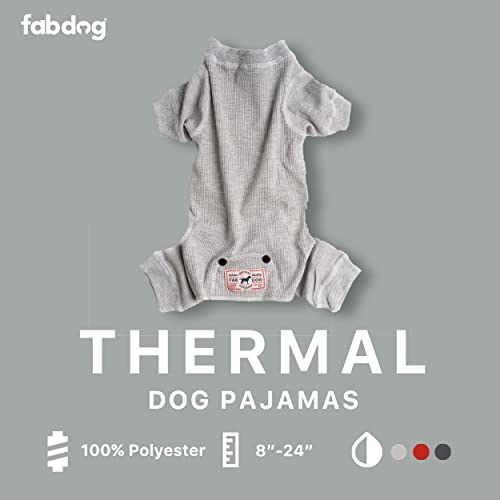 fabdog Dog Pajamas | Dog Onesie Size 22" - Owner Thermal Pajamas From S To XL - Cute Pajamas For Dogs | Available in Heather Grey