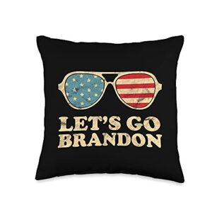 let's go brandon merch let's go brandon let's go brandon throw pillow, 16x16, multicolor