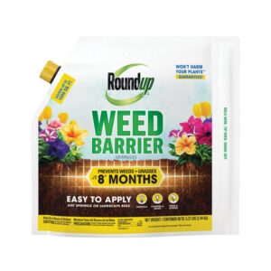 roundup weed barrier granules for weed prevention, 5.37 lbs.