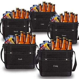groomsmen gifts set of 5 - personalized groomsmen gifts for wedding - best man and groomsman proposal gifts - set of 5 trail coolers (black)