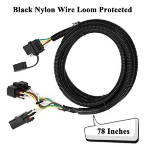 Oyviny Custom 4 Way Trailer Wiring Harness for 2011-2019 Ford Explorer, Plug and Play Trailer Light Wiring for Explorer