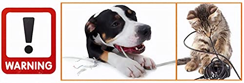 sleek socket Ultra-Thin Pet Proofing Outlet Cover with 3 Outlet Power Strip and Protective Cord Cover Kit, 8-Foot, Universal Size