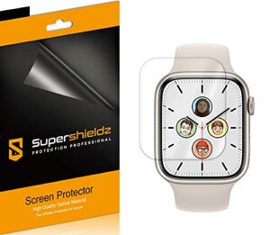 supershieldz (3 pack) designed for apple watch series 9/8 /7 (45mm) screen protector, high definition clear shield (tpu)