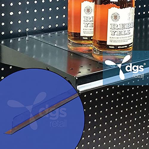 Shelf Divider Slim-Line Gondola Shelf Divider with Adhesive Base for Retail Shelving, 1" High by 17-1/2" Long